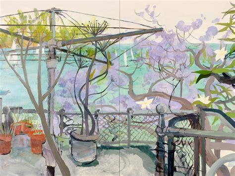 Kate Downie, Estuary Life (Parramatta Jakaranda Frangipani), oil on ...