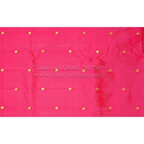 Musical Instruments Brocade Paithani Saree Fuchsia (Red-Pink Rich Two Tone)