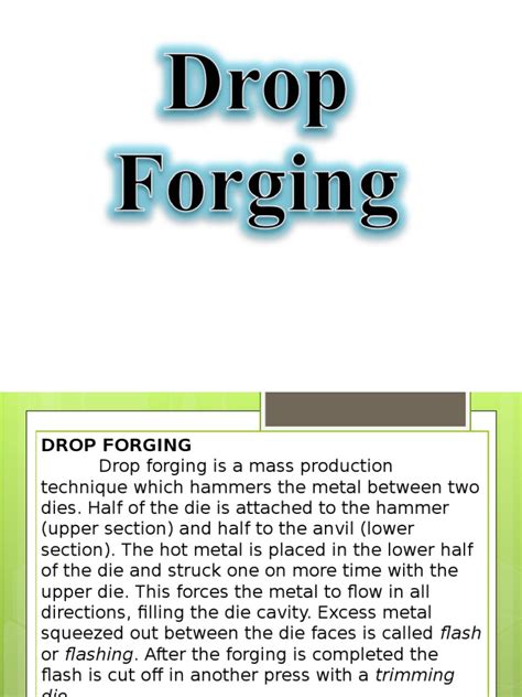 Drop Forging | PDF | Forging | Production And Manufacturing