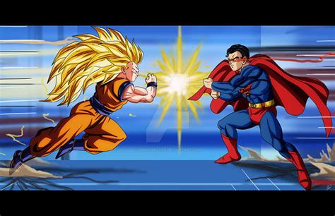 DBZ VS DC Super Saiyajin 3 Songoku vs Superman by joshdancato on DeviantArt