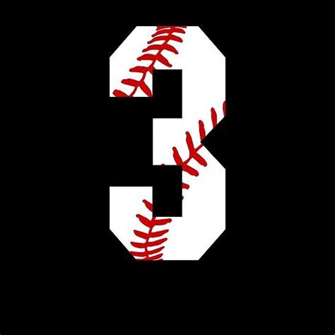 Number Three #3 Baseball Jersey Number 3 Ball Laces | Baseball jerseys ...