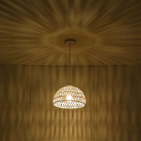 Buy Wicker Pendant Light, D12.2" Farmhouse Hand-Woven Rattan Chandelier ...