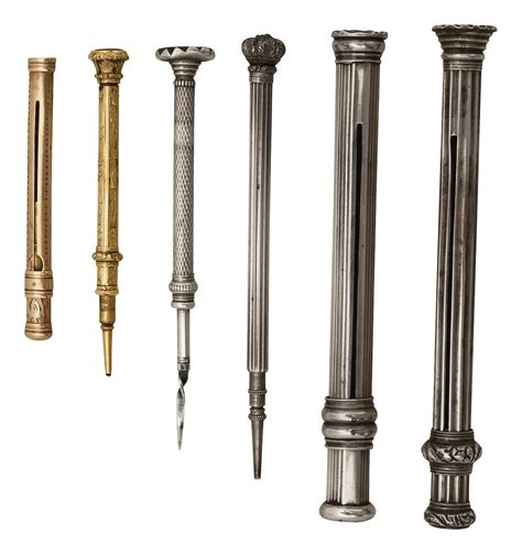 A collection of propelling pencils and pencil holders to include an ...