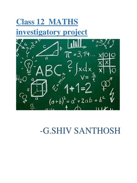 Image result for Class 12 Maths Project