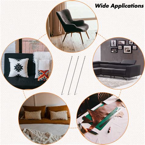 3 Pieces 12 Inch Upholstery Needle Long Straight Hand Needle Stainless ...