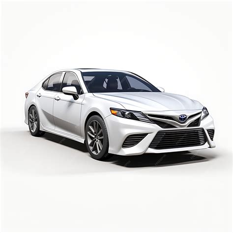 Premium AI Image | Car Isolated on White Background Toyota Camry White Car Blank Clean on White ...