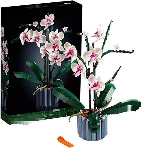 Buy Artificial Flower Building Toy, Phalaenopsis Building Blocks for ...