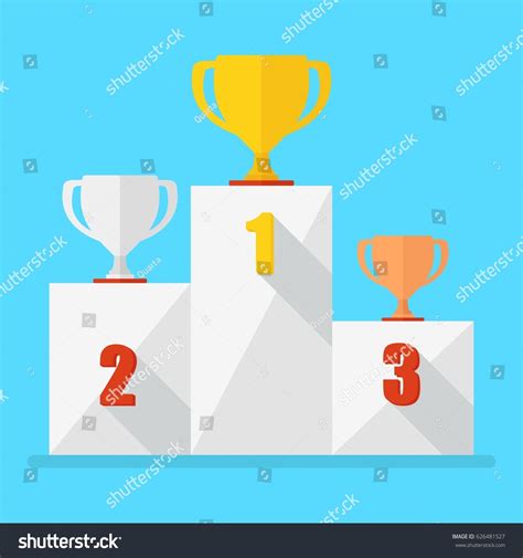 Victory Podium First Second Third Place 스톡 벡터(로열티 프리) 626481527 ...