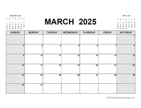Printable March 2025 Calendar With Holidays