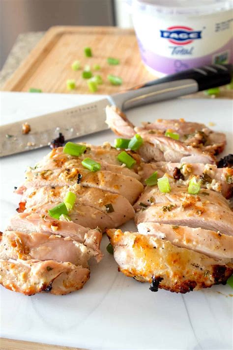 Yogurt Marinated Chicken with Garlic, Lemon & Herbs - Laughing Spatula