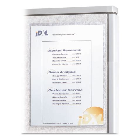 C-Line Cubicle Keepers, Velcro-Backed Display Holders, 8.5 x 11 Inches ...