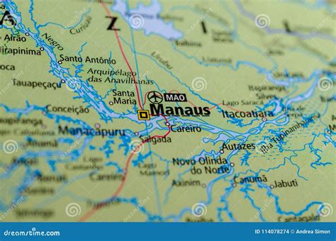 Manaus On Map Royalty-Free Stock Image | CartoonDealer.com #114078274