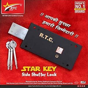 RTC PLUS Side Shutter Locks (Model -Side Star Key) (Cross Key) : Amazon ...