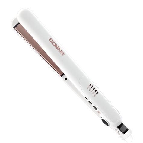 Conair Double Ceramic 1" Flat Iron Hair Straightener, 5 Heat Settings ...