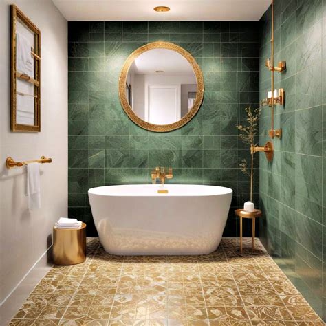 20 Green and Gold Bathroom Ideas You'll Want To Copy
