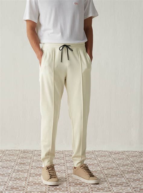 Buy Celeste White Jogger | Casual Khaki Solid Joggers for Men Online ...
