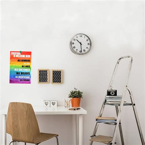 Buy UILIKO Everyone Is Welcome Here Poster,Lgbtq Posters For Classroom ...