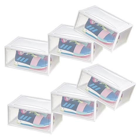Kuber Industries Pack of 6 Sneaker Box | Plastic Stackable Shoe Organi ...