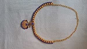 Buy Blue Gold Plated Alloy Glass Traditional Necklace at Amazon.in