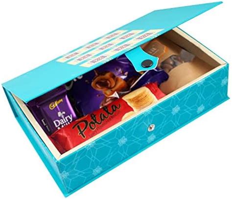 Ghasitaram Gifts Jaiccha Blue Rectangular Box of Milk Chocolates ...