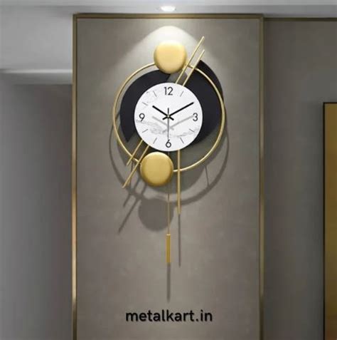 Kaalchakra Plantes Wall Clock (14 x 28 Inches) - Punam Metalcrafts