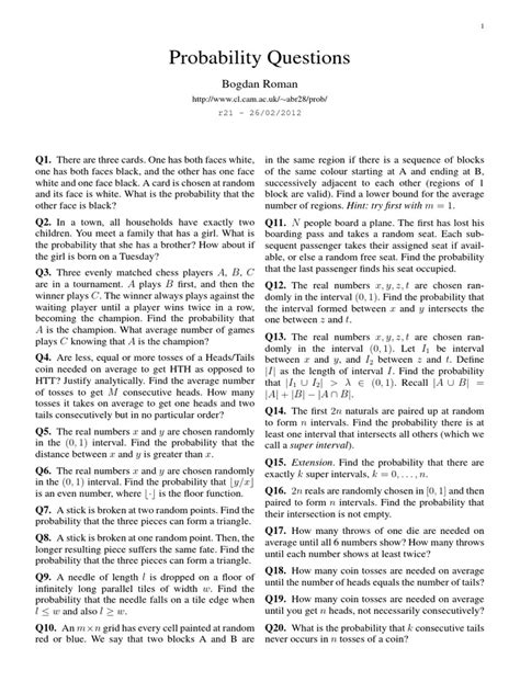 Probability Theory Questions 的图像结果