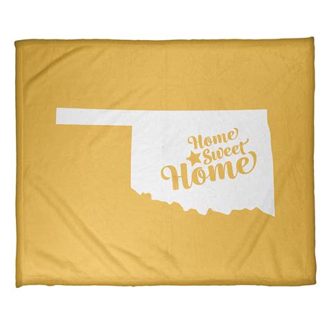 ArtVerse Home Sweet Oklahoma City Fleece Throw | Wayfair