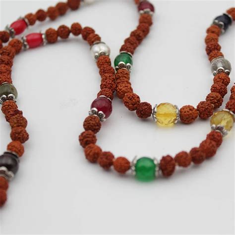Original Navratn Rudraksha Mala With Nine Navratn Stones – Dharmsaar