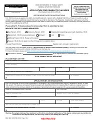 Form BMV4826 Download Printable PDF or Fill Online Application for ...