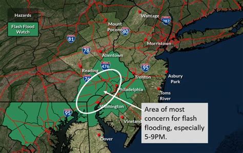 N.J. weather: Flash flood watch issued for parts of state with strong ...