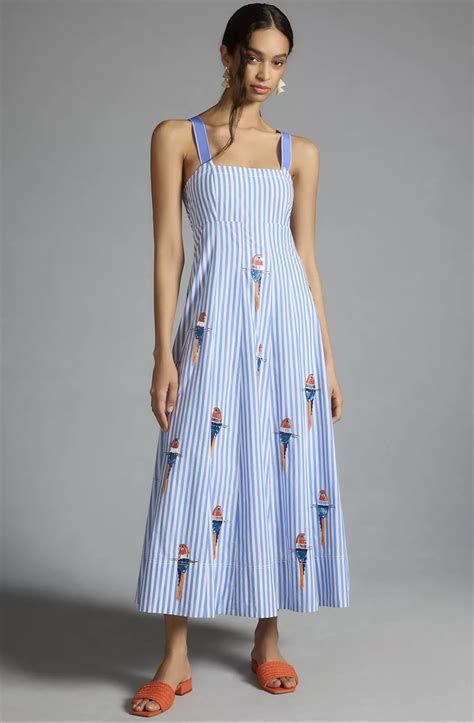 Maeve + Tie-Back A-Line Maxi Dress