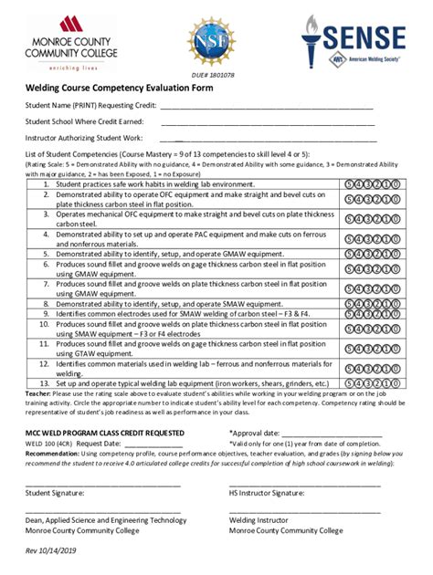 Fillable Online www.monroeccc.edusitesdefaultDUE# 1801078 Welding ...