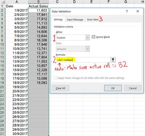 Data Validation in Excel 的图像结果