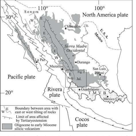 Sierra madre occidental on map