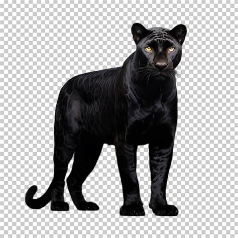 Black panther isolated on transparent background | Premium AI-generated PSD