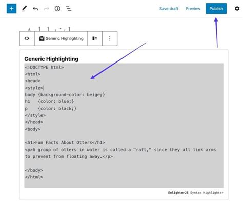 Image result for How to Display Code in WordPress Post