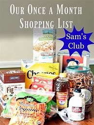 Image result for Sam's Club Shopping List