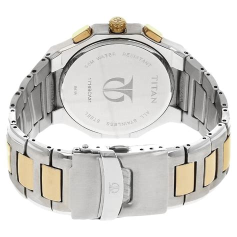 Buy Online Titan Regalia Rome Blue Dial Chronograph Stainless Steel ...