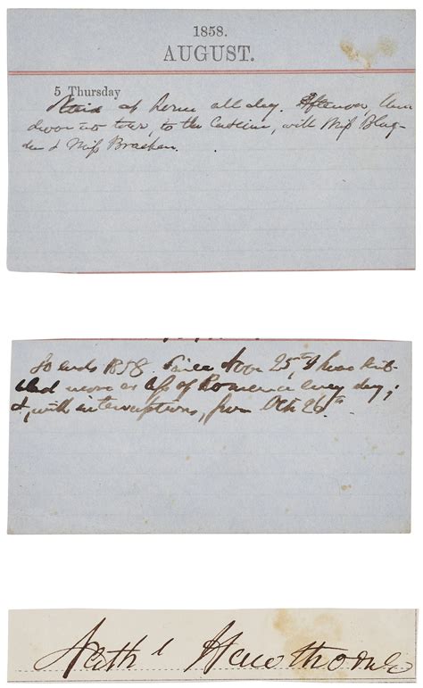 From his journals, with an allusion to the Marble Faun, Nathaniel ...