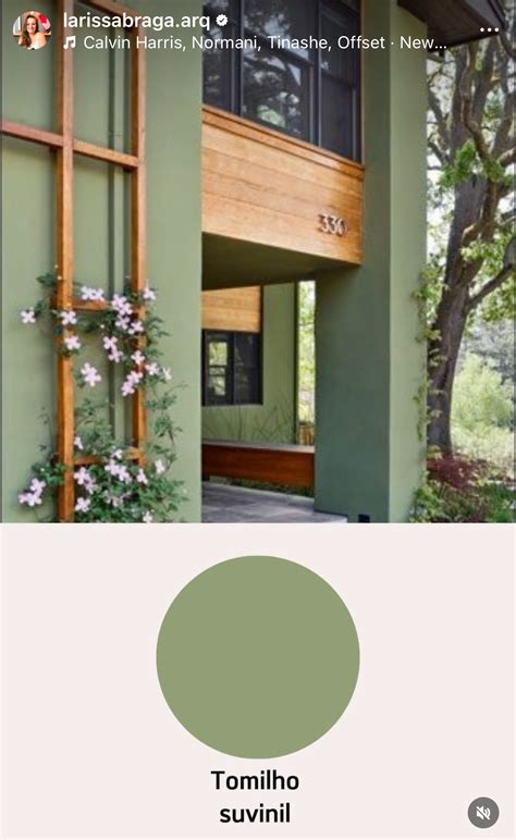 Green House with Wood Trim