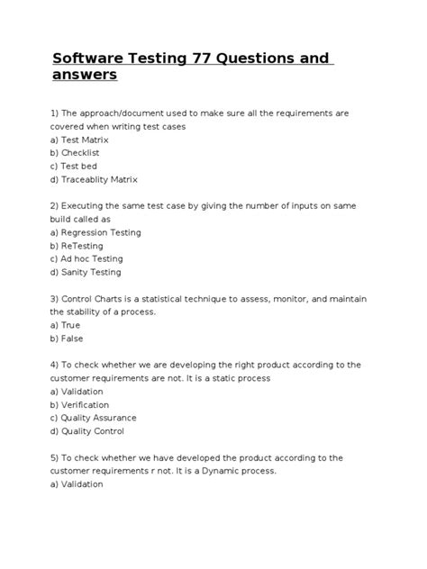 Important Questions in Software Testing 的图像结果