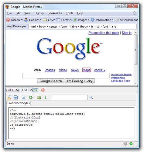 Firefox Web Development Tools 的图像结果