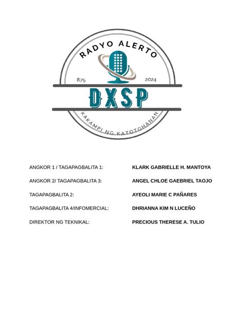 Radio Broadcasting Script Sample Filipino 的图像结果