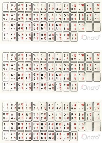 Red Champion Hindi-English Typing Sticker for Desktop & Laptop Water ...