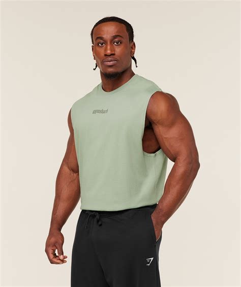 Gymshark Olde English Tank 'GS Haze Green'