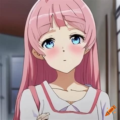 Digital art of a pink-haired anime girl on Craiyon