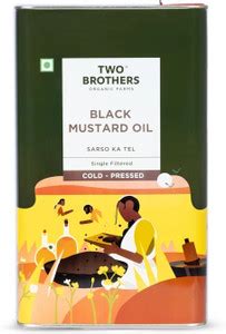 Two Brothers Organic Farms Black Mustard Oil Mustard Oil Tin Price in ...