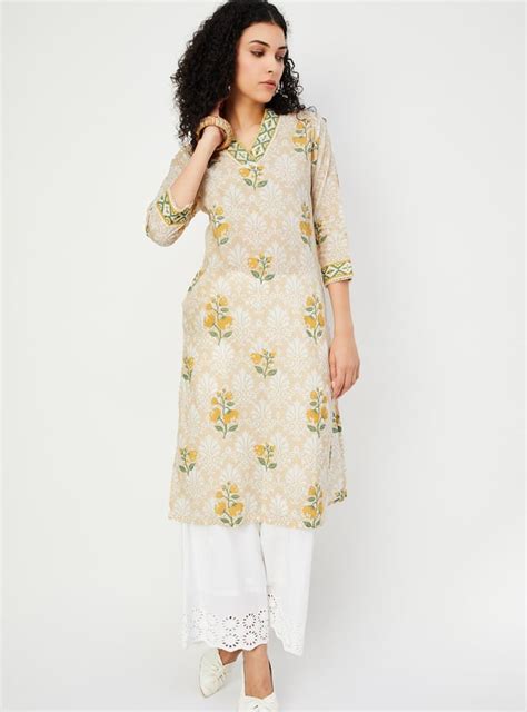 Buy Women Floral Printed Straight Kurta Online at just Rs. 499.0 ...