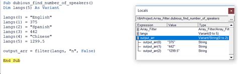 Image result for Excel VBA Loop Array Filter