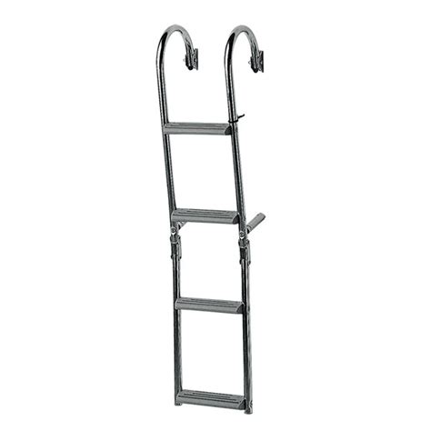 Escalera inox popa estrecha,plegable, 2+2 peldaños 180º | Naval Chicolino